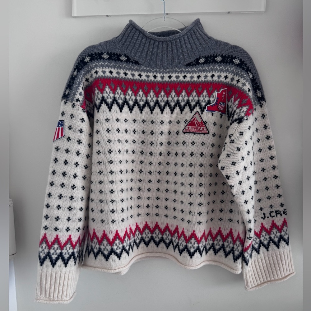 NWT J.Crew US Ski & Snowboard Fair Isle Rollneck sweater in vintage wool